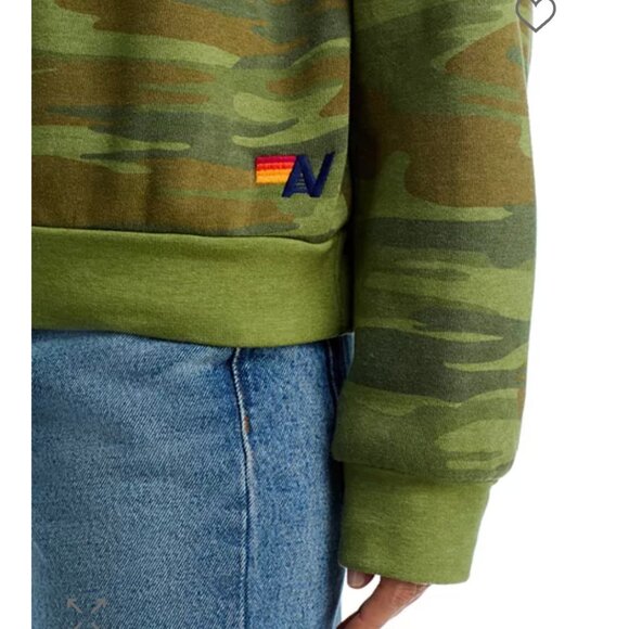 UNISEX Aviator Nation Camouflage Crewneck Heart Sweatshirt - Picture 5 of 12